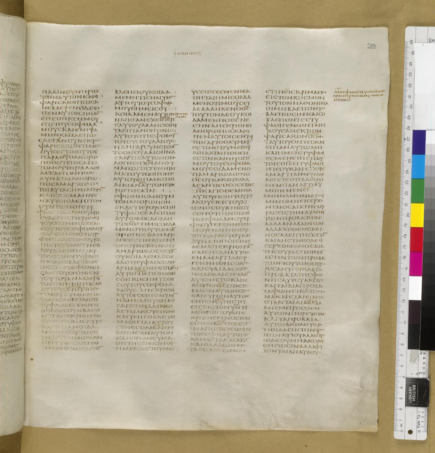 Codex Sinaiticus John 10 folio